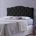 thumbnail image 2 of Baxton Studio Rita Modern and Contemporary Full Size Black Faux Leather Upholstered Button-tufted Scalloped Headboard, 2 of 2