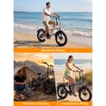 thumbnail image 2 of ESKUTE D300 Electric Bike for Adults, Folding Ebike with 750W Motor 20MPH, 48V 20.8Ah Removable Battery, 20"x4.0" Fat Tires, NFC Unlock,Blue with Phonebag & Lock, UL2849 Class 2, 2 of 7