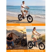 ESKUTE Folding Electric Bike for Adults, 1200W Peak Motor, 28MPH Top Speed, 48V 20.8Ah Removable Battery, Up to 80 Miles Range, 20x4.0 Fat Tires, 7-Speed, NFC Unlock, Black