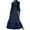 Blue, variant on Women's Neck Long Sleeve Full Pleated Chiffon Maxi Dress High Waist Belted A-Line Party Long Dress White S