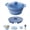 Dark Blue, variant on 42oz Silicone Microwave Food Steamer with Steam Basket, Collapsible BPAFree Steamer for Vegetables, Seafood, Dumplings, Rice & Soup, Dishwasher Safe with Handle & Lid