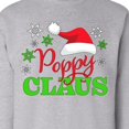 thumbnail image 3 of Inktastic Poppy Claus with Christmas Santa Hat and Snowflakes Adult Sweatshirt, 3 of 4