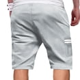 thumbnail image 4 of HOOMEUMY Men's Shorts Classic Drawstring Elastic Waist Sports Short Pants with Pockets Leisure Beach Shorts Fashion Comfy Outdoor Summer Solid Color (Gray,XXXL), 4 of 8