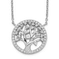 thumbnail image 4 of Sterling Silver Cubic Zirconia Tree Of Life 18in Necklace, 4 of 5