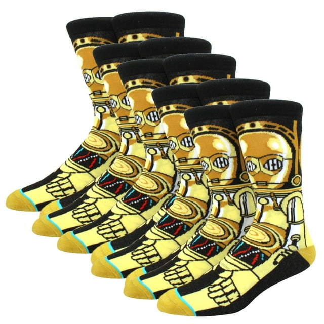 Calcetas de Personajes de Peliculas AeroX SockStarWar03 C3PO 5 Pares 6.5-10.5US