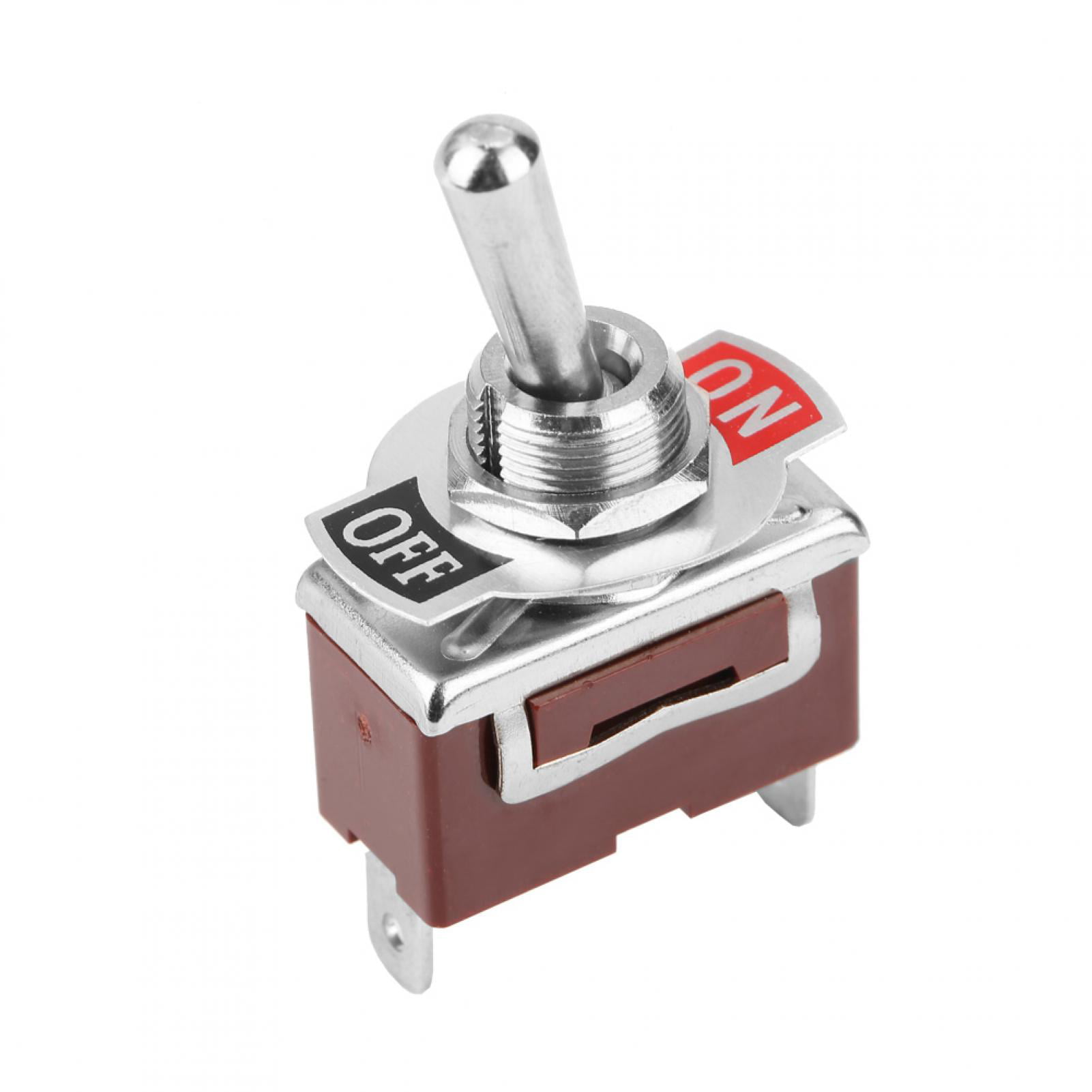 15A 250V On-Off Momentary Toggle Switch Rocker Switch 2 Pin 2 Position 12mm 
