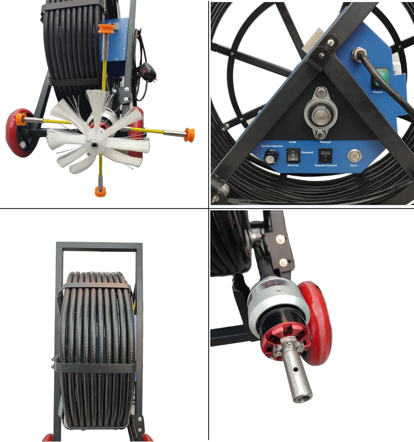 Air Duct Cleaning Machine Rotary Brush Pipe Duct Cleaning Machine Duct Cleaning Tools 0-1000r/min