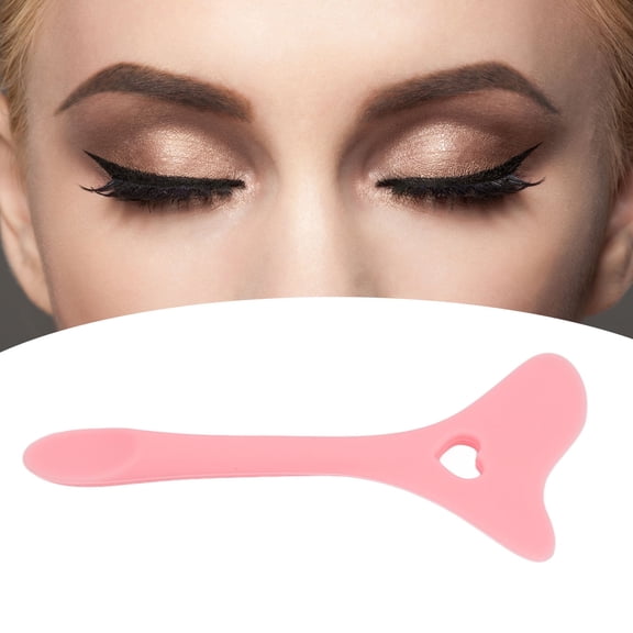 Eyeliner Stencils Silicone Winged Tip Eyeliner Aid Eyebrow Pencil Stencil Reusable Smoky Eyeshadow Multifunctional Eye Makeup Tool Kit Quick Stencil Eyeliner Stencil Pads Pink