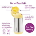 thumbnail image 3 of b.box 12 oz Insulated Kids Water Bottle, Stainless Steel, Leakproof - Lemon Sherbet, 3 of 6