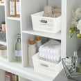 thumbnail image 6 of Simplify Slide 2 Stack It 2 Pack Plastic Storage Tote Baskets in White, 6 of 11