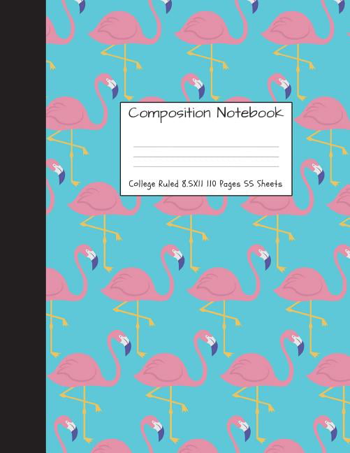 Light Green Premium Flamingo Notebook Ruled Pages 5x8