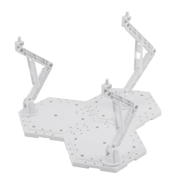 Base de exhibición de plástico para figuras de acción para modelos Gundam HG, RG y MG a escala 1/144 y 1/100 Blanco