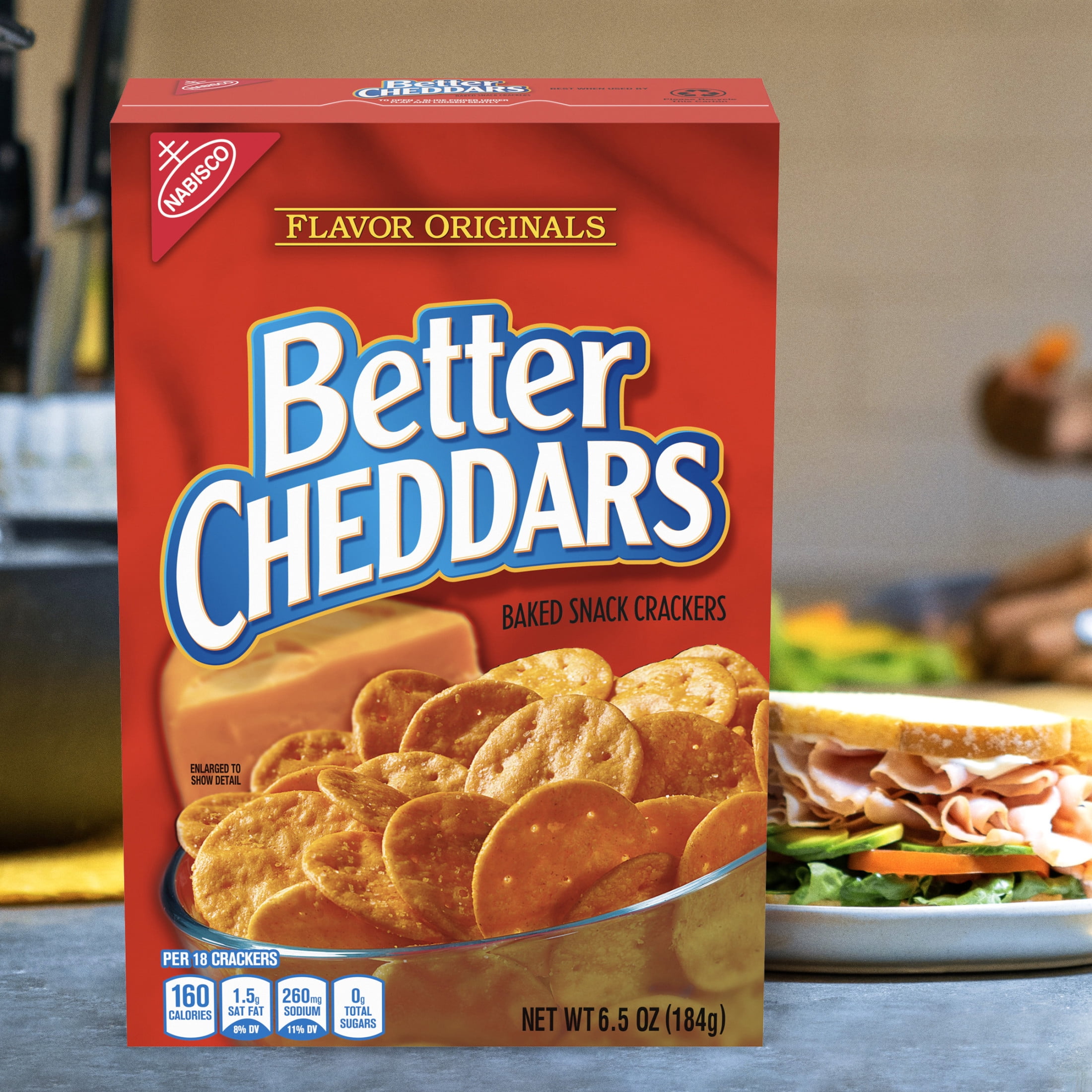 Better Cheddars Baked Snack Cheese Crackers, 6.5 oz