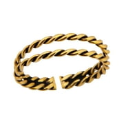 Gold Plated Two Twisted Straps 925 Sterling Silver Toe Ring