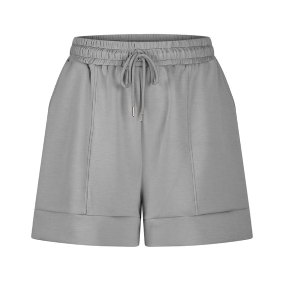 Patlollav Womens Shorts Casual Summer Drawstring Comfy Elastic High Waist Running Shorts Pants with Pockets