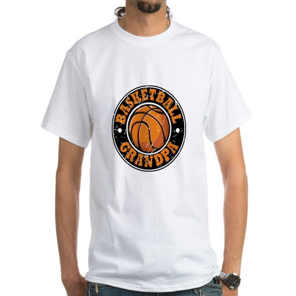 CafePress - Basketball Grandpa White T Shirt - Men's Classic T-Shirts