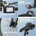 thumbnail image 6 of Gocio 500W 26" Electric Bike, 2.1" Electric Mountain Bike for Adults, 499Wh 48V 10.4Ah Battery 19.8MPH 3H Fast Charge Ebike, LCD Display, Lockable Suspension Fork, Shimano 21 Speed UL2849 Certified, 6 of 9