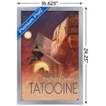 thumbnail image 4 of Star Wars: Tatooine - Visit Tatooine by Russell Walks 23 Wall Poster, 14.725" x 22.375" Framed, 4 of 4