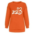thumbnail image 4 of Sweat-Shirt de Noël pour Femmes 2023 Classique Nouvel An Imprimé de Noël Col Rond Manches Longues Sweat-Shirt Ample en Solde, 4 of 7