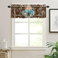 thumbnail image 3 of Coffee Theme Window Curtains Valance Rod Pocket Curtain Drapery for Living Room Kitchen Bathroom, Coffee Beans Sugar, Soft&Washable Small Window Treatment Valances, Farmhouse, 1 Panel, 54x18inch, 3 of 5