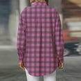 thumbnail image 2 of Women's Plaid Shirt Jackets 2025 Fall Fashion Outfits Casual Baggy Outdoor Travel Outwears, Casual Womens Work Home Button Cardigans Top, 2 of 3