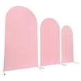 thumbnail image 3 of 3pcs Arch Backdrop Stand Set Wedding Arch Stand Freestanding Pink Venue Decor, 3 of 15