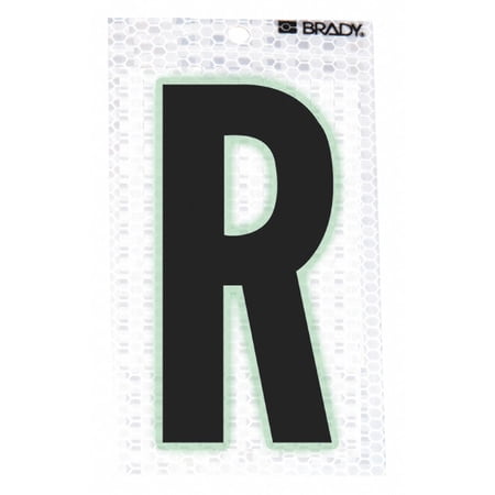brady 3000-r letter label, character r, pk 10