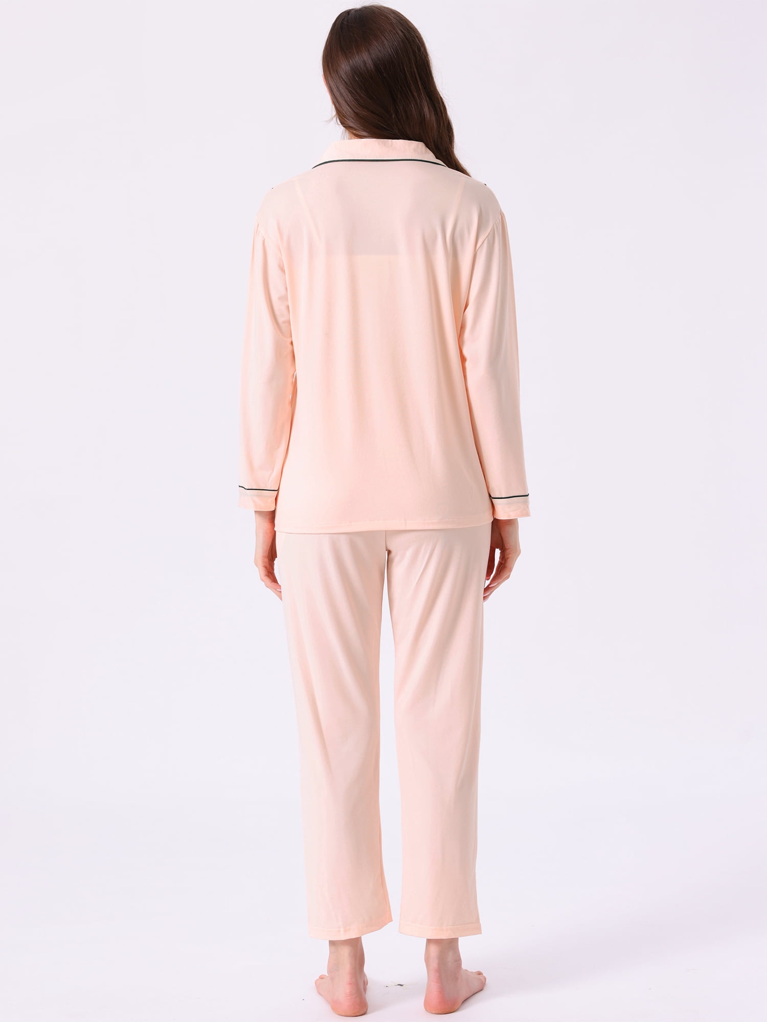 DARING DIVA Women's Nursing Pajamas Sleepwear Button Down Breastfeeding Sets XL Pink