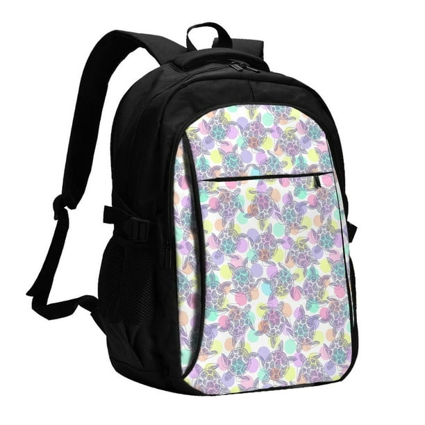 Disketp Sea Turtles Mochila de Viaje Estampada para Laptop con Puerto de Carga USB, Mochila Impermeable para Computadora – Regalo para Hombres y Mujeres