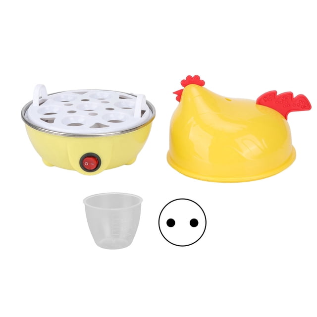 Cuiseur à œufs Rapide, 350W Cuiseur à œufs électrique Multifonction En Forme De Poulet Chaudière à œufs Rapide Capacité De 7 œufs Arrêt Automatique(220V EU)