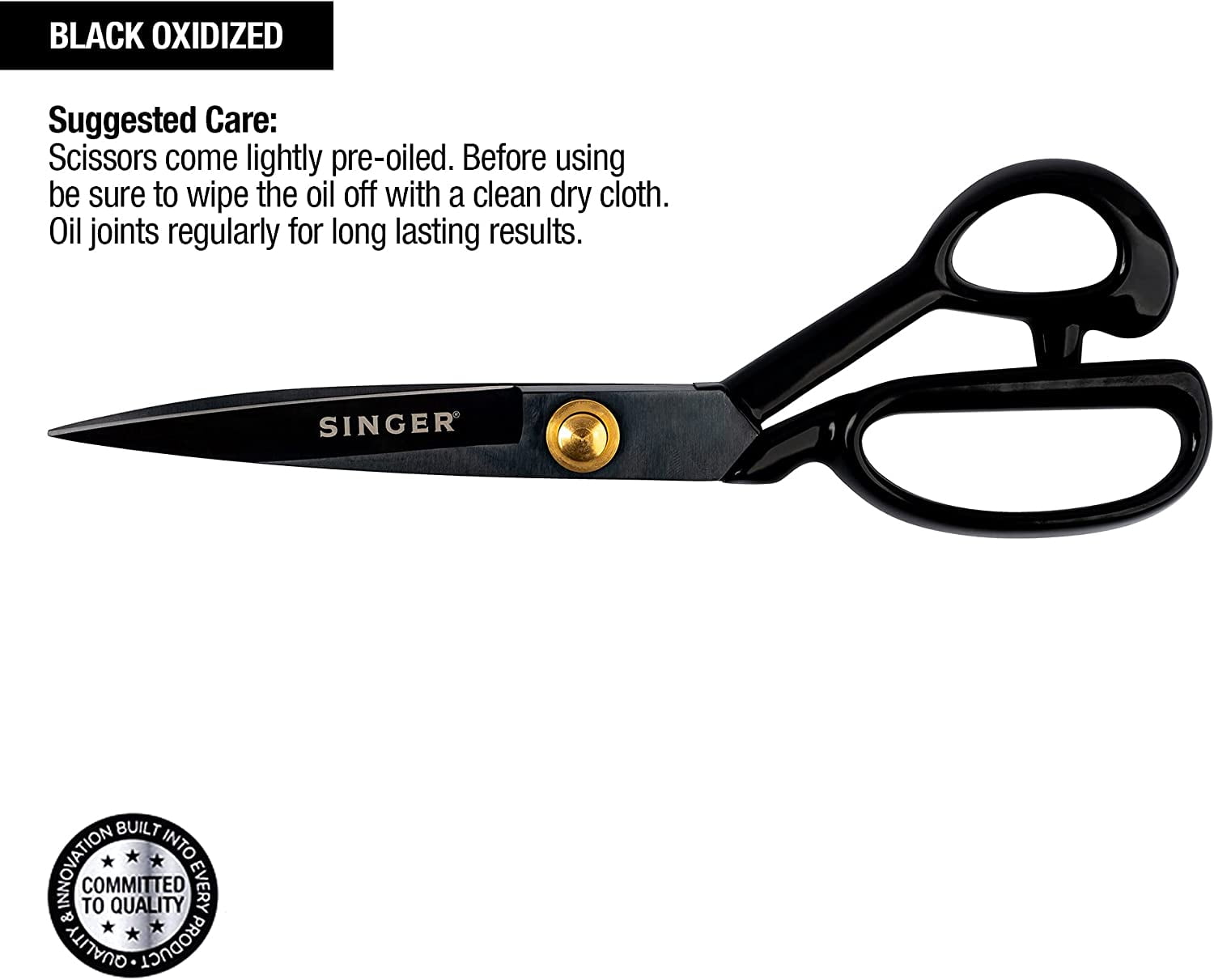 Singer ProSeries Forged Tailor Scissor - Black Oxidized, 10"