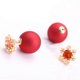 thumbnail image 4 of Trendy Women Lady Anti allergic Red Faux Pearl Alloy Ear Stud, 4 of 4