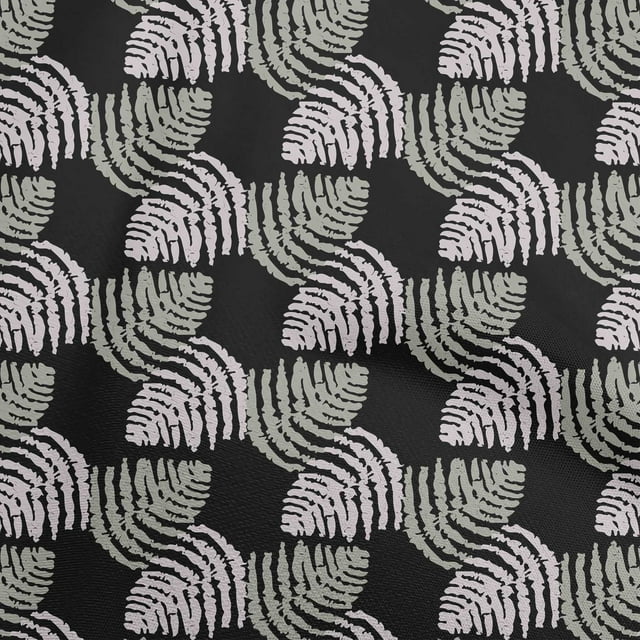 oneOone Rayon Black Fabric Ocean Underwater Life Craft Projects Decor Fabric Printed By The Yard 56 Inch Wide