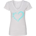 thumbnail image 3 of Inktastic Paw Print Heart Women's V-Neck T-Shirt, 3 of 5