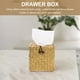 thumbnail image 4 of Caja de pañuelos de mimbre cuadrada, porta pañuelos de mimbre tejido, estuche para servilletas tejido único, 4 of 7