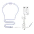 thumbnail image 1 of Panxico LED light Light Bulb Neon Sign LED Neon Lights USB Battery Powered Wall Light Bulb Strip Steady Brightness Colorful Neon Led Light For Kid's Room Bedroom Wall Decoration Pink, 1 of 7