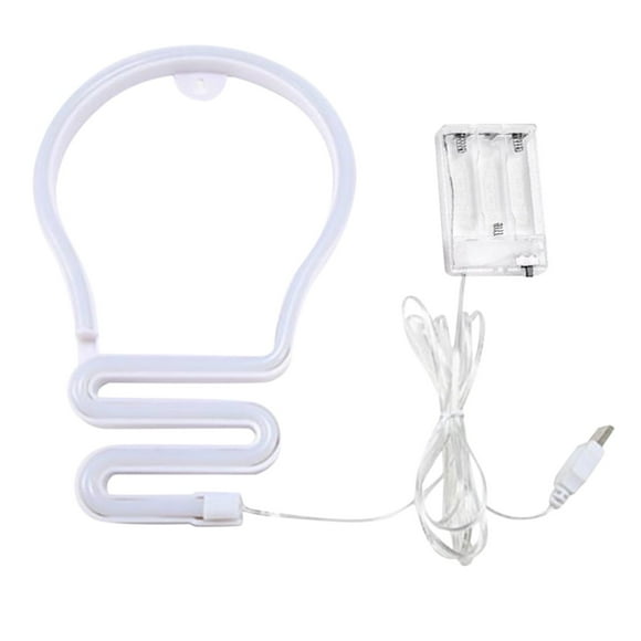 MSJUHEG Light Bulbs Led Light Bulb Light Bulb Neon Sign Led Neon Lights Usb Battery Powered Wall Light Bulb Strip Steady Brightness Led Lights White