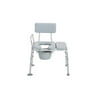 Drive Medical Padded Seat Transfer Bench with Commode Opening