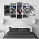 thumbnail image 3 of Cuadro Decorativo Gato Artístico Ojos Azules Juego De 5 Piezas 150x80cm Ideal Para Sala Oficina Recámara Decoración Moderna, 3 of 5