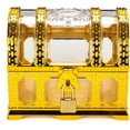 thumbnail image 4 of ABCISI Treasure Chest, Decorative Transparent Golden Pirate Chest with Lock and Key, ​Teacher's Favorite Treasures Collection Storage Box, Treasure Chest Toys for Classroom, 4 of 15