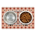 thumbnail image 1 of Aztec Pet Mat for Food and Water, Oriental Tones Folklore Inspired Design with Rhombus Forms Print, Non-Slip Rubber Mat for Dogs and Cats, 18" X 12", by Ambesonne, 1 of 2