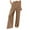 Khaki, variant on Women Wide Leg Pants Elastic Waist Pants With Pockets Loose Harem Pants Cropped Pants
