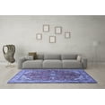thumbnail image 3 of Ahgly Company Indoor Rectangle Medallion Blue Traditional Area Rugs, 2' x 4', 3 of 4