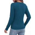 thumbnail image 5 of BTFBM Womens Sweaters Long Sleeve Crewneck Pullover Tops Dressy Casual Lightweight Knit Sweater,Small Hollow Out Boho Shirts, Fall Fashion,Winter Layer Basic Clothes,Business Casual Outfits, 5 of 9