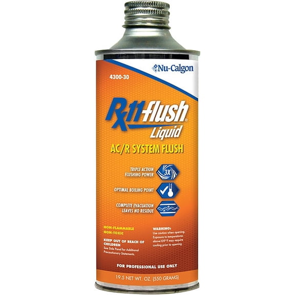 Nu-Calgon Flush Solvent,19.5 oz,Can,Liquid,Clear 4300-30