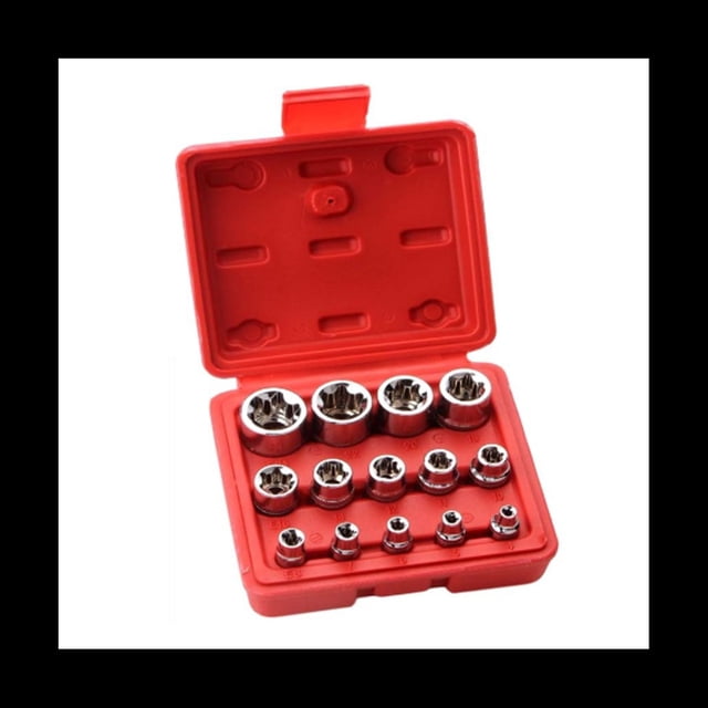 Juego Llaves Vaso E-TORX 14 Piezas Juego Llaves Vaso Torx Hembra Premium, Juego Llaves Vaso Estrella, Juego Llaves Vaso Torx, Juego Llaves Vaso Torx Externas