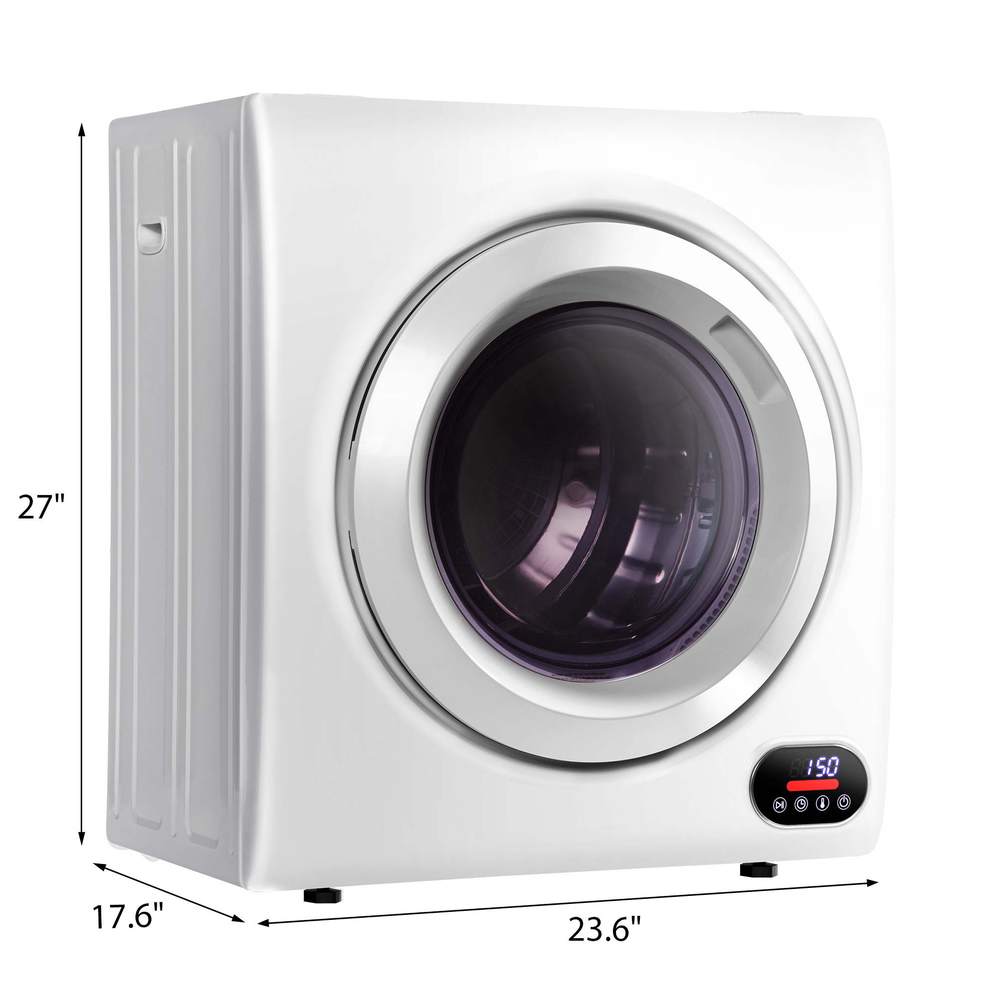 EUHOMY Compact Dryer for Standard Wall Outlet, Small, 4 Modes, 2.6 Cu. Ft Portable Clothes Dryer, White