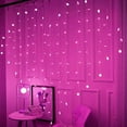 thumbnail image 4 of LINLIN Heart Shape Curtain Lights, USB Powered 34Hearts 128LED Window Curtain Fairy String Lights with Remote Control Twinkle Lights for Christmas Wedding Party Valentine Room Decoration, 4 of 9