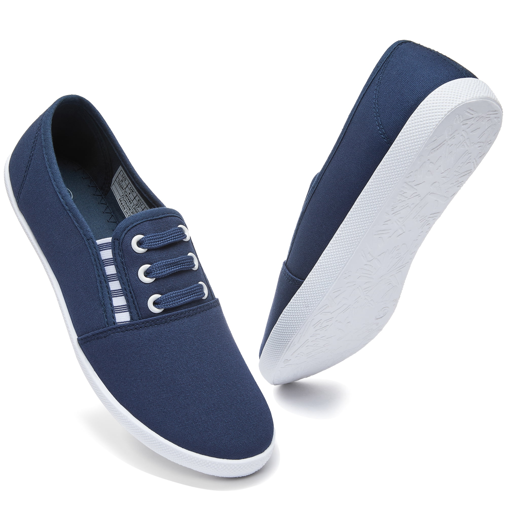 slip on navy sneakers