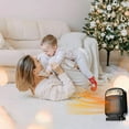 thumbnail image 4 of Portable Space Heater for Indoor Use with Remote - PHIGZNT 70° Oscillating Electric Heater, 17 Inchs, 12H Timer, 1500W Quiet PTC Ceramic Heating with Thermostat, Fast Safety Heat for Home, Bedroom, 4 of 6